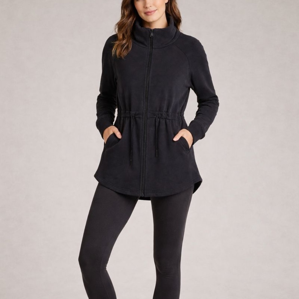 Lululemon Black Cinched Waist Full Zip Jacket Size 10